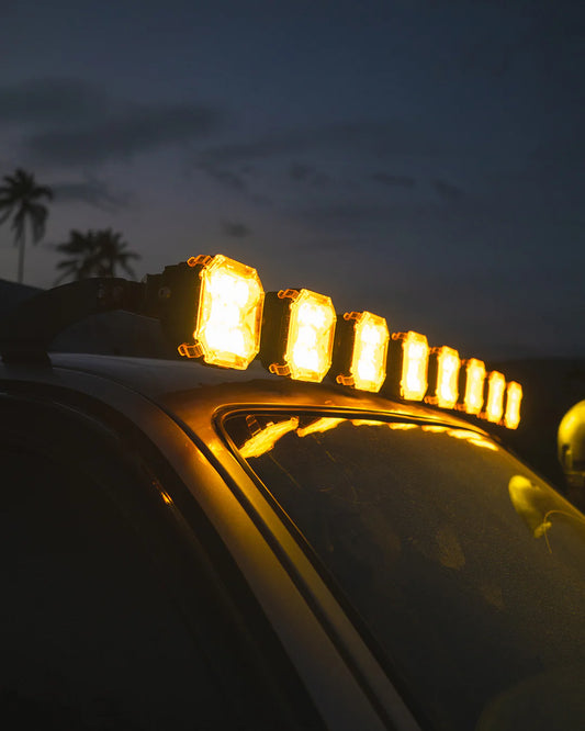 CUBE-Z SERIES 4 INCH SPOT LED POD LIGHTS OFF ROAD LIGHTS WITH WHITE DRL & AMBER TURN SIGNAL LIGHTS - SLBSTORE