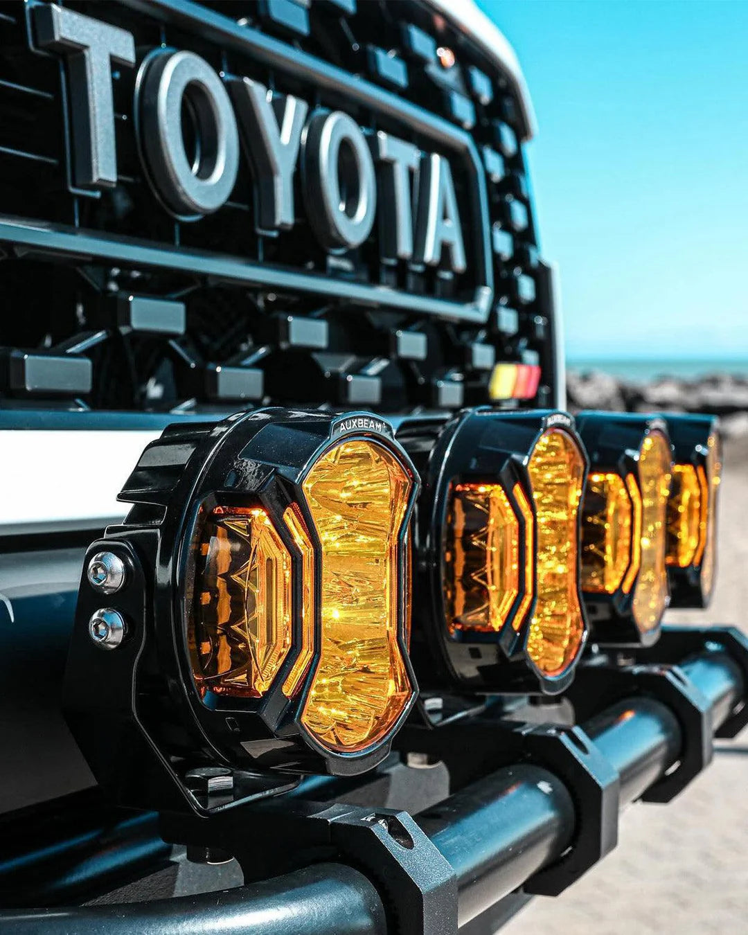 Auxbeam V-ULTRA Series 5 Inch 172W LED Side Shooter Amber Pod Lights Amber DRL - SLBSTORE