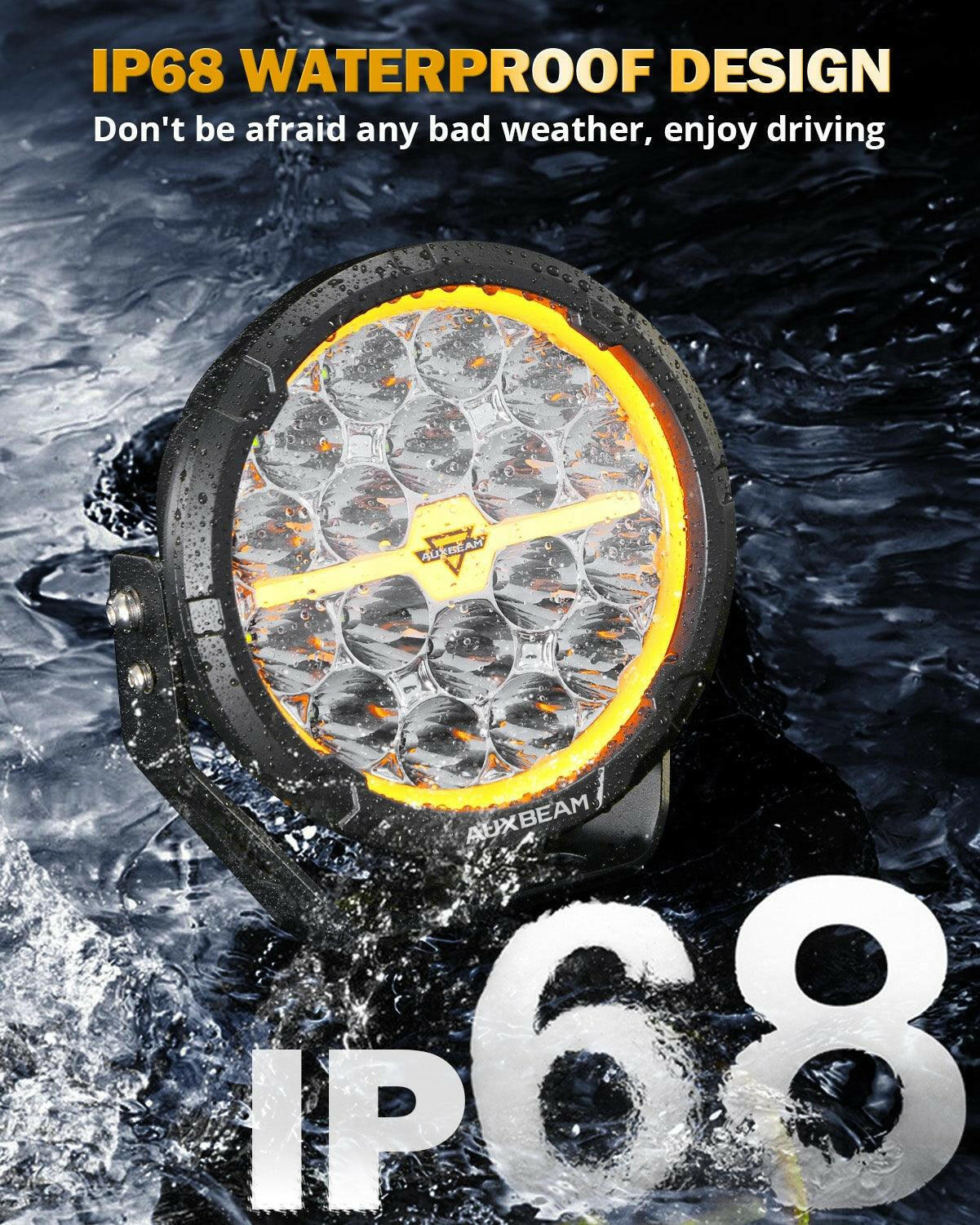 AUXBEAM RAY-L SERIES | 7 INCH 240W 25800LM DUAL DRL OFFROAD LED DRIVING LIGHTS - SLBSTORE