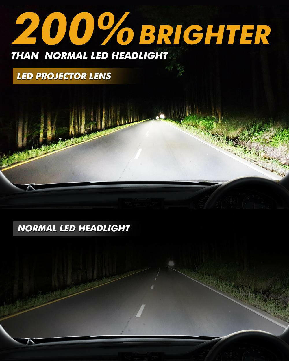 BI-LED PROJECTOR LENS HEADLIGHT 2.5 INCH 80W 6000K NON-DESTRUCTIVE INSTALLATION - SLBSTORE