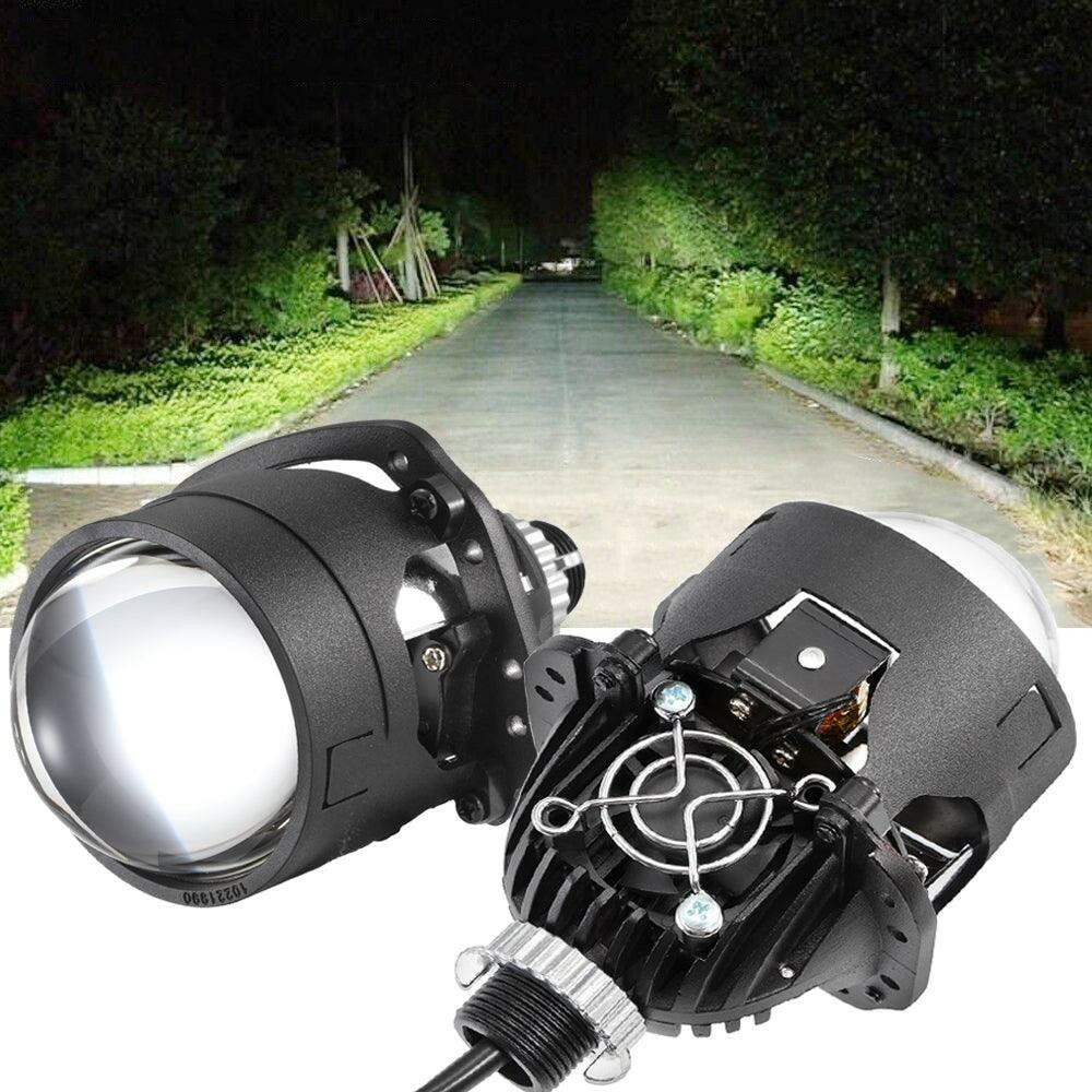BI-LED PROJECTOR LENS HEADLIGHT 2.5 INCH 80W 6000K NON-DESTRUCTIVE INSTALLATION - SLBSTORE