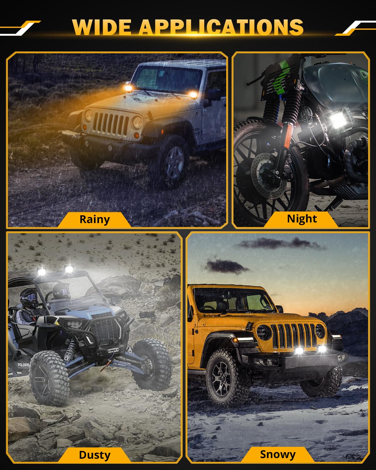 Auxbeam 6 MODES SERIES WHITE&AMBER LED LIGHT BARS 3 INCH/4INCH/7INCH/12INCH/20INCH/22 INCH/30 INCH/42 INCH/50 INCH