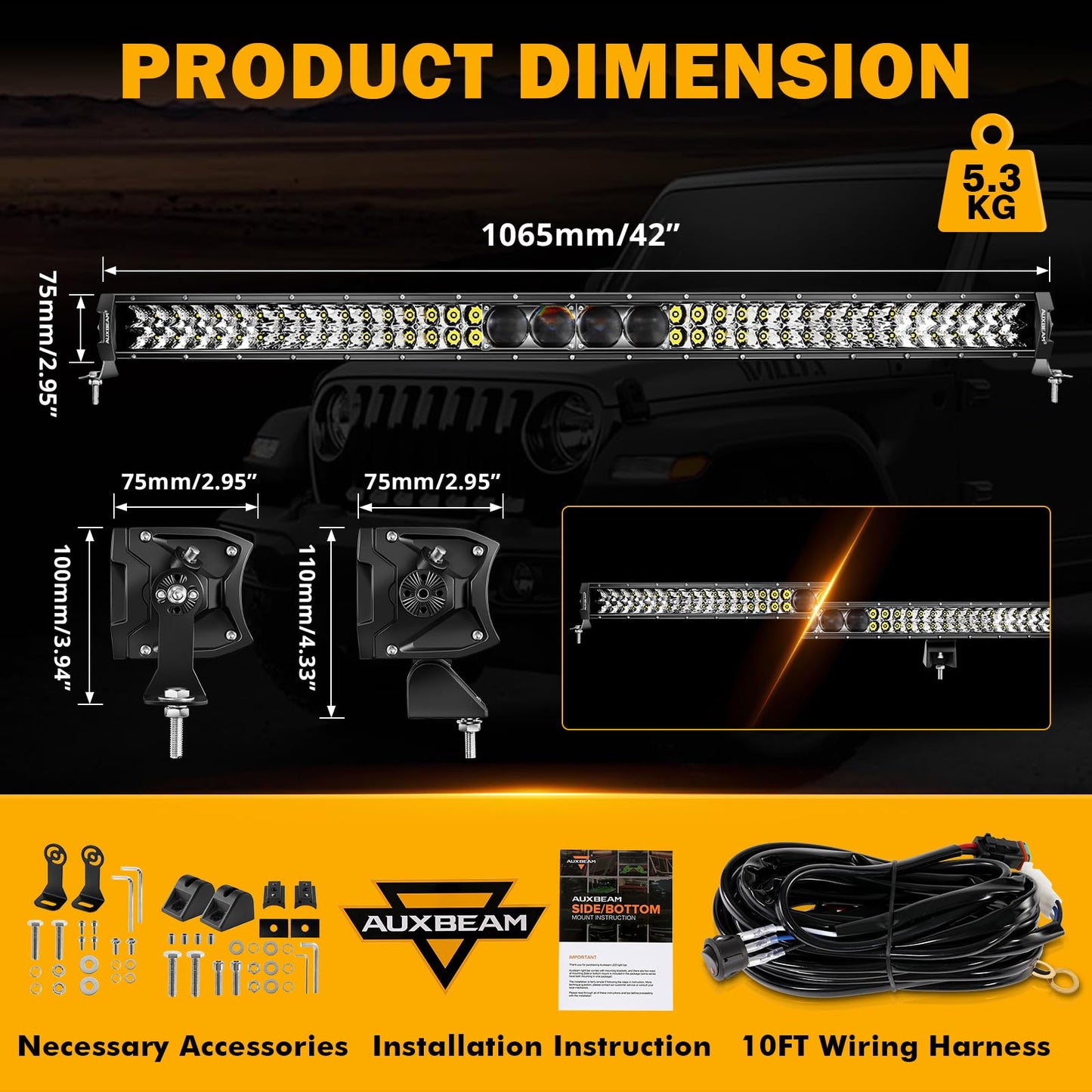 New 5D-PRO Series Super Bright LED Light Bars - SLBSTORE