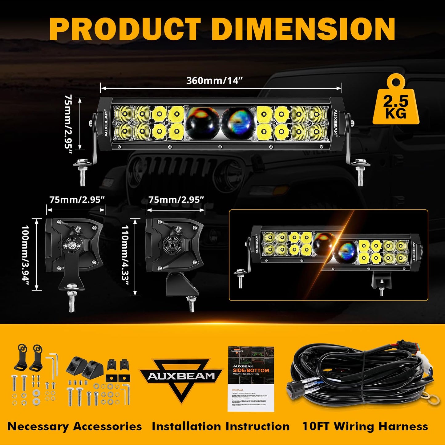New 5D-PRO Series Super Bright LED Light Bars - SLBSTORE