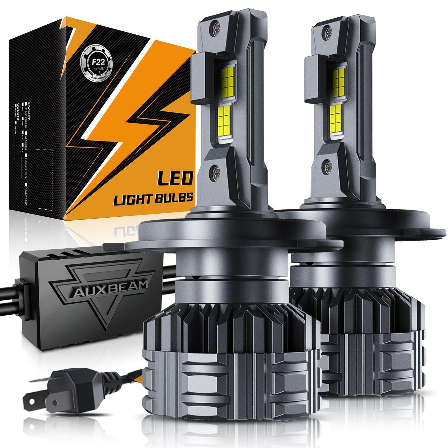 HIGH BRIGHTNESS F22 SERIES 24000LM 110W LED HEADLIGHT BULBS 6500K COOL WHITE - SLBSTORE