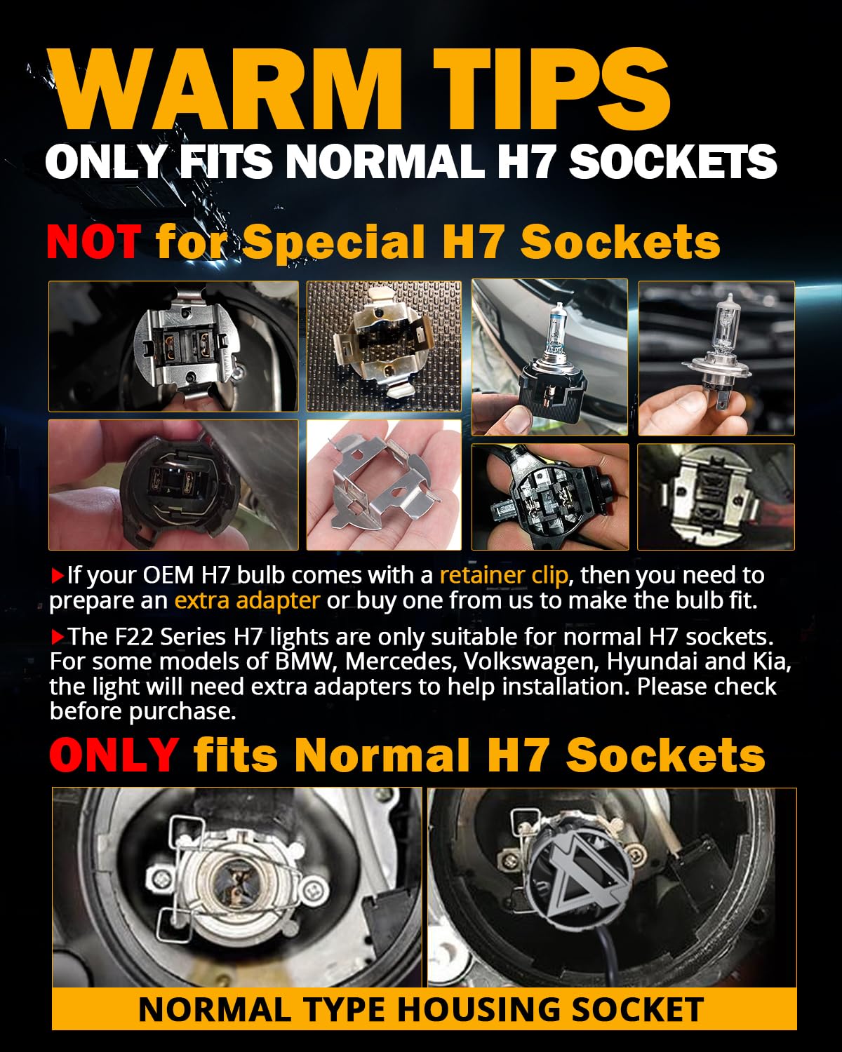 HIGH BRIGHTNESS F22 SERIES 24000LM 110W LED HEADLIGHT BULBS 6500K COOL WHITE - SLBSTORE