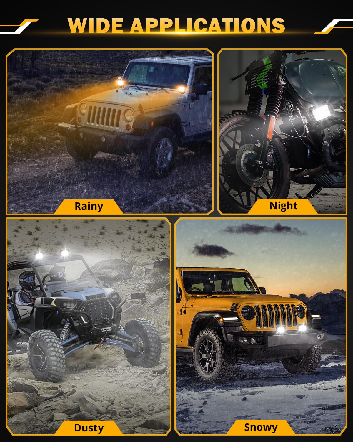 Auxbeam 6 MODES SERIES WHITE&AMBER LED LIGHT BARS 3 INCH/4INCH/7INCH/12INCH/20INCH/22 INCH/30 INCH/42 INCH/50 INCH