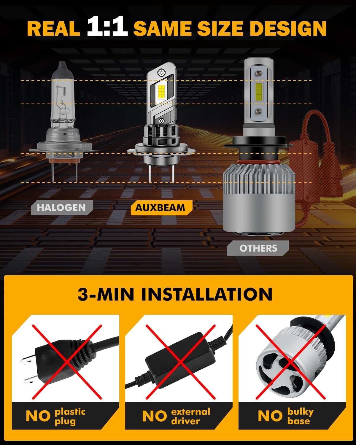 Auxbeam Fog Lights 600% Brighter Wireless Light Off-Road - SLBSTORE