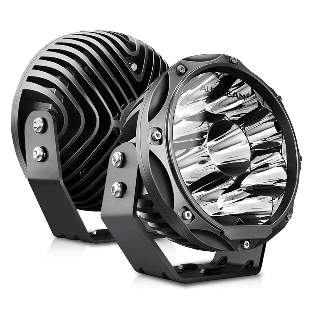 Auxbeam 7" Round Driving Lights LED Off Road Lights 9000LM 90W (Pack Of 2) - SLBSTORE