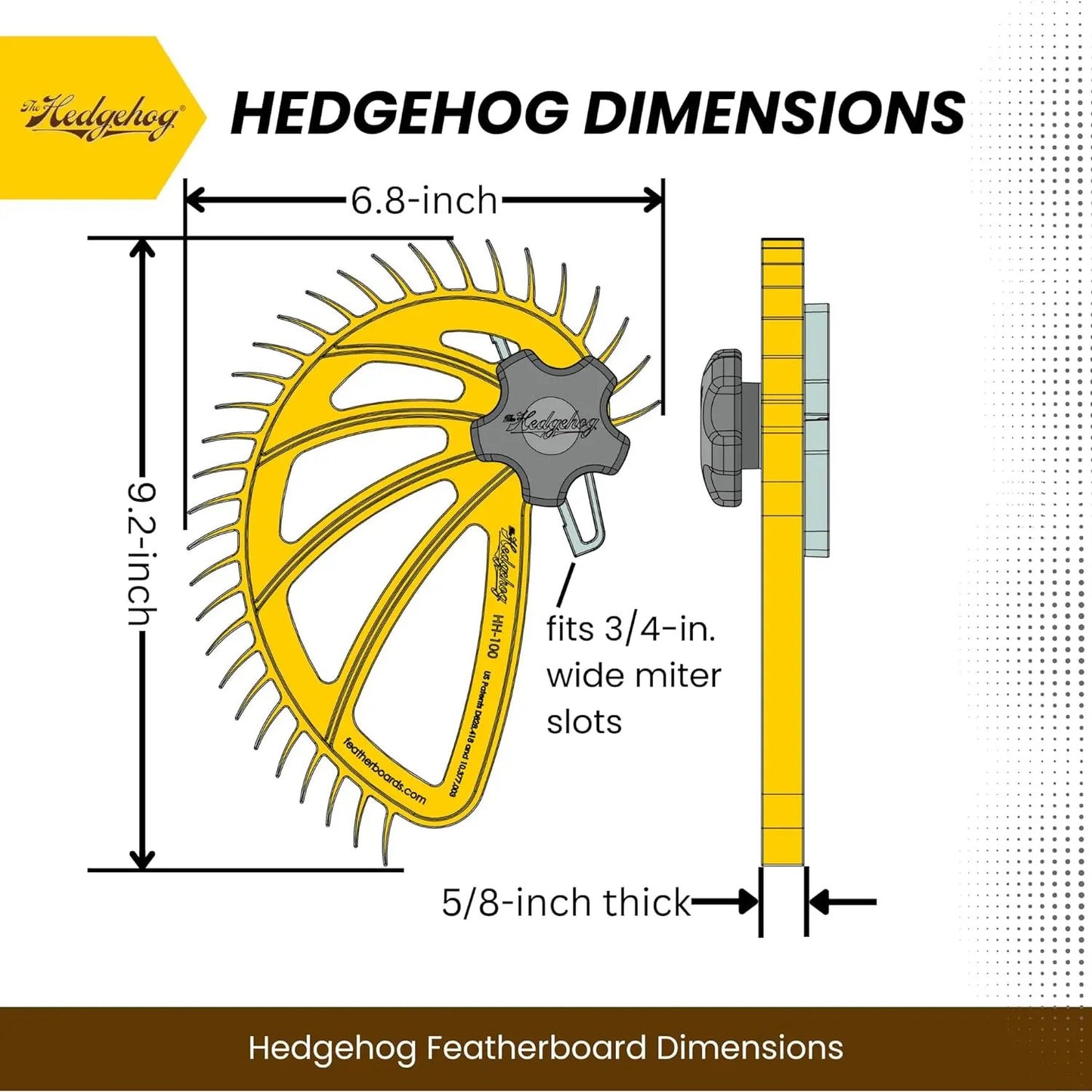 Hedgehog Table Saw Featherboard Single Knob Quick Setup Improves Accuracy Safety - SLBSTORE