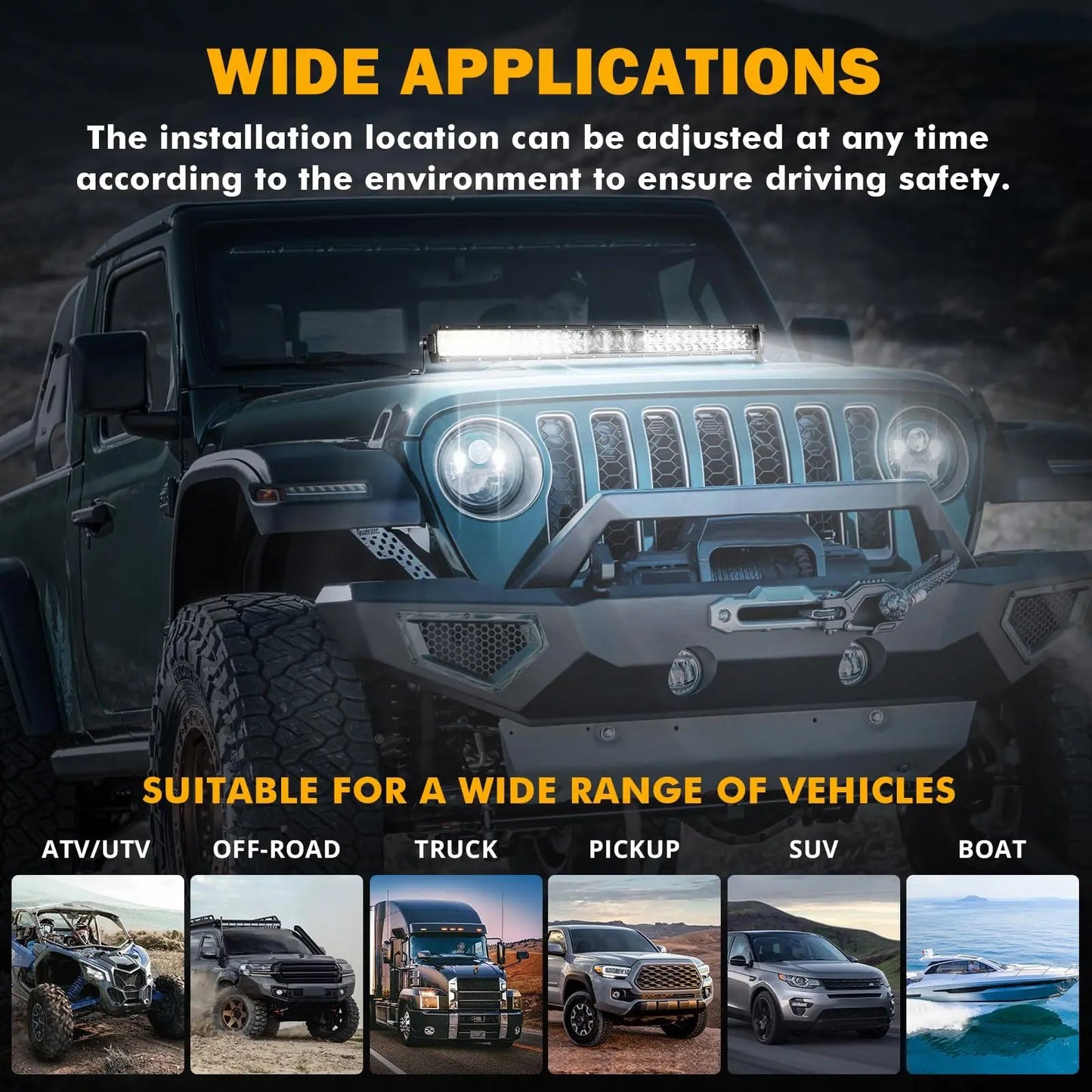 New 5D - PRO Series Super Bright LED Light Bars - SLBSTORE