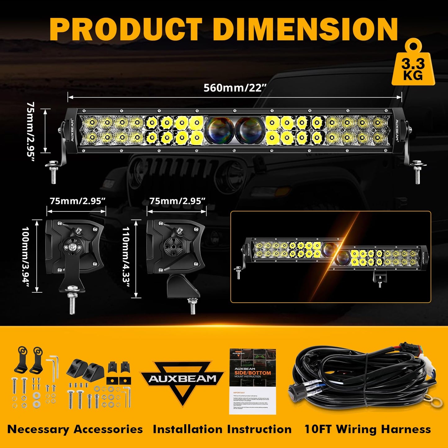 New 5D-PRO Series Super Bright LED Light Bars - SLBSTORE