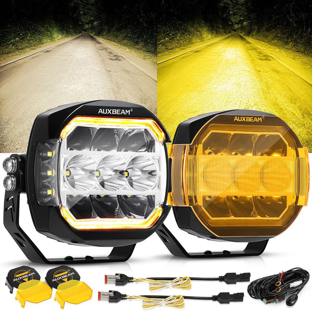 Auxbeam X-PRO SERIES 3" 40W LED Pods Cube 4800LM White And Yellow Fog Lights - SLBSTORE