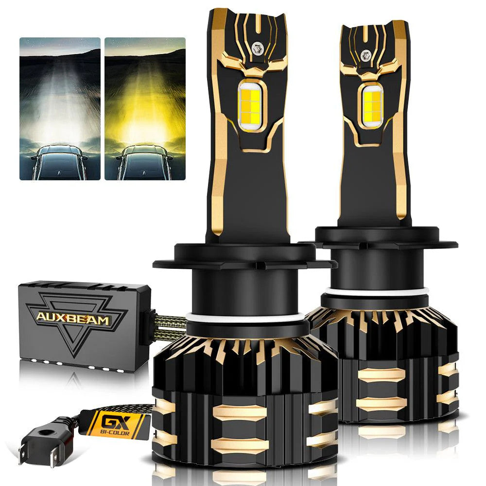 H7 HIGH POWER & BRIGHTNESS GX BI-COLOR SERIES 25000LM 110W LED HEADLIGHT BULBS - SLBSTORE