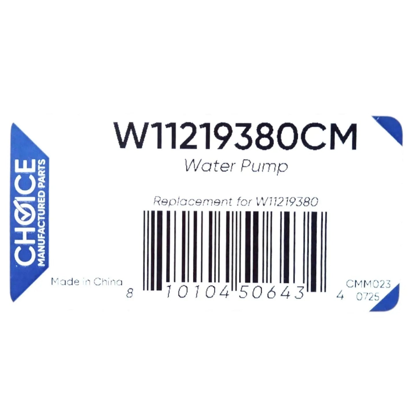 W11219380CM Drain Pump Motor for Whirlpool Dishwasher by Choice - SLBSTORE