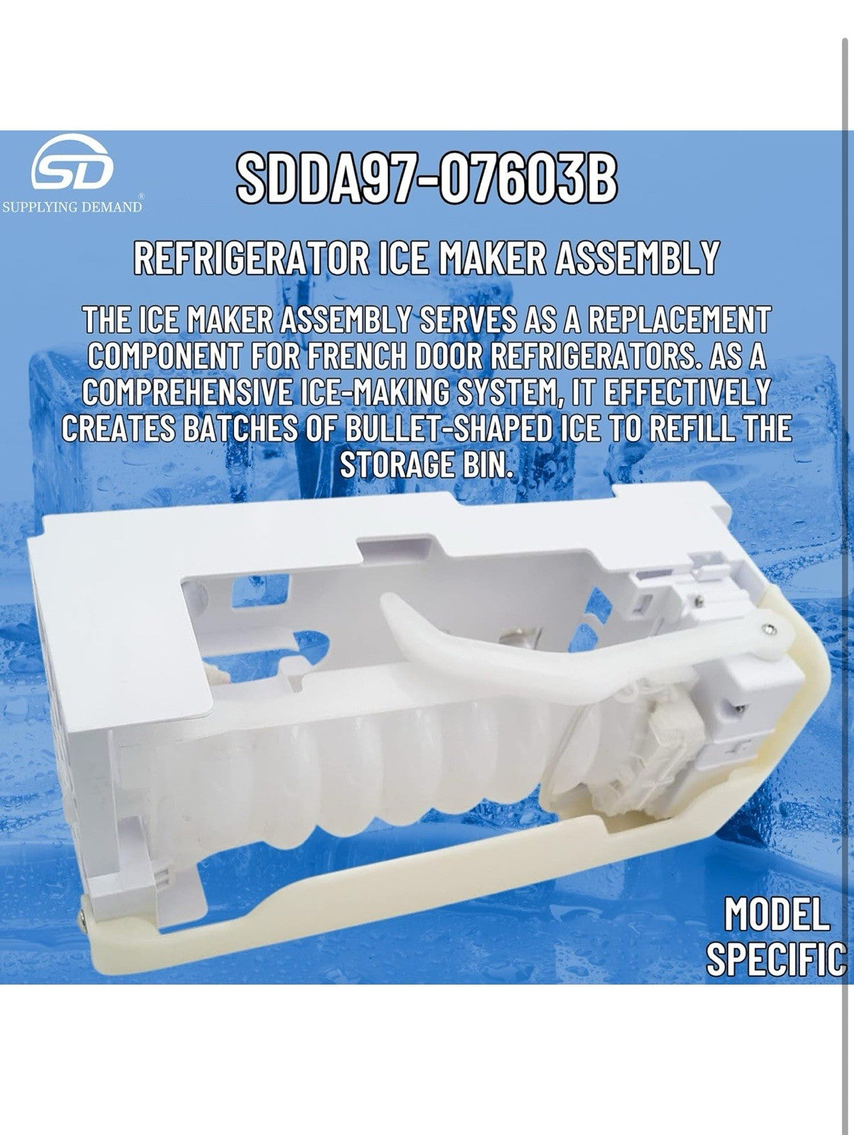 VIALU DA97-07603B for Samsung Refrigerator Freezer Ice Maker Assembly - SLBSTORE