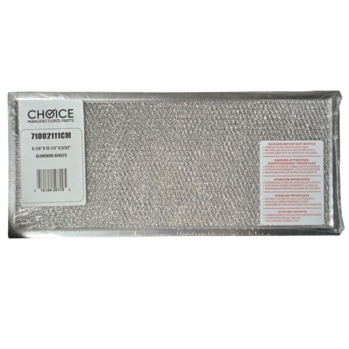 Choice Part 71002111 Aluminum Grease Range Hood Filter for Whirlpool WP71002111 - SLBSTORE