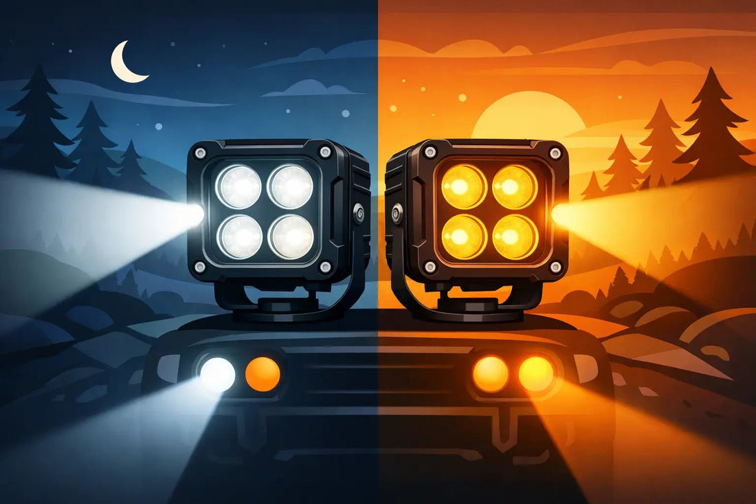 Dual Color LED Pod Lights Explained - SLBSTORE
