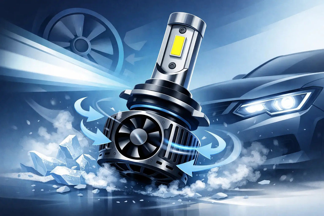 Turbo Fan LED Headlights for Cooler Output - SLBSTORE