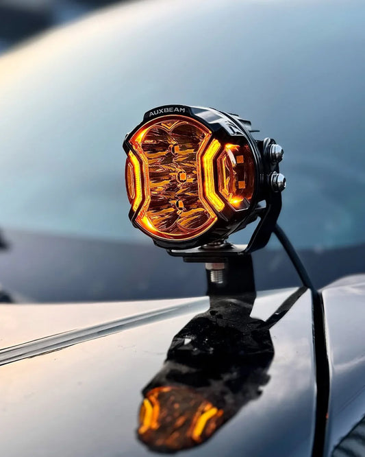 V-ULTRA SERIES | 3 INCH 108W LED SIDE SHOOTER AMBER POD LIGHTS WITH AMBER DRL - SLBSTORE
