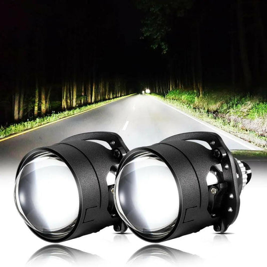 BI - LED PROJECTOR LENS HEADLIGHT 2.5 INCH 80W 6000K NON - DESTRUCTIVE INSTALLATION - SLBSTORE