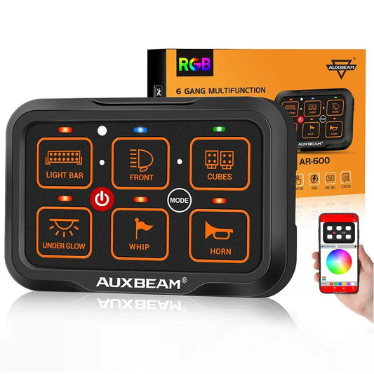 AR SERIES 6 GANG (AR - 600) RGB SWITCH PANEL WITH APP, TOGGLE/ MOMENTARY/ PULSED MODE SUPPORTED (ONE SIDE OUTPUT) - SLBSTORE