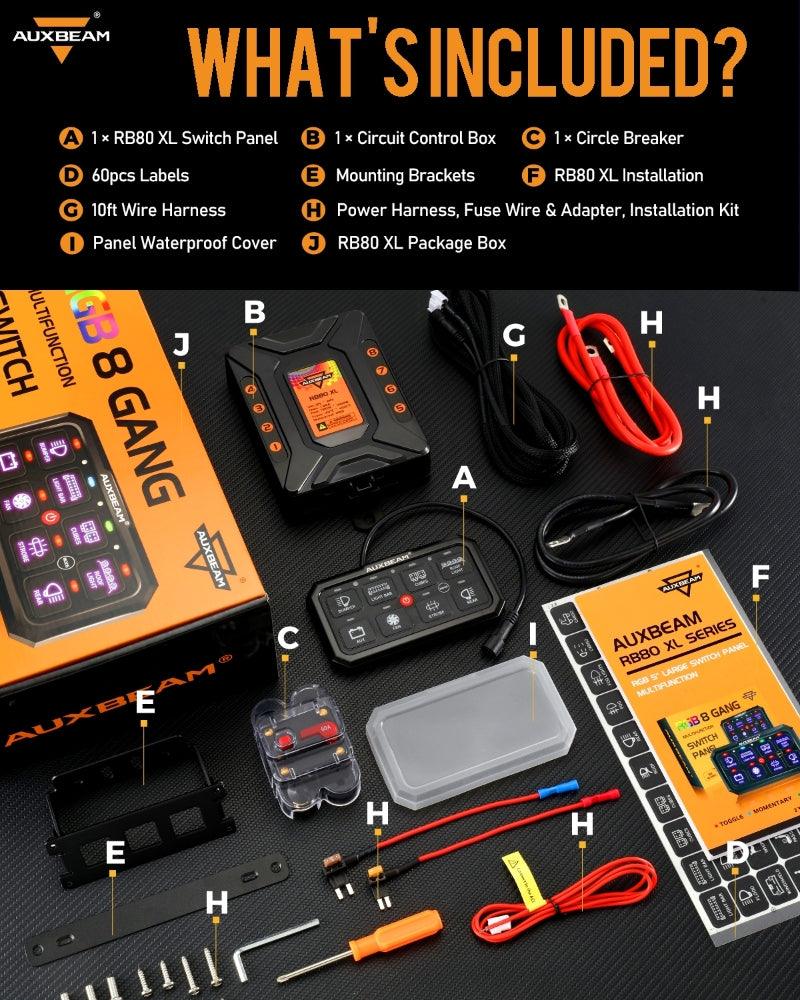 RGB SERIES 8 GANG SWITCH PANEL WITHOUT APP, TOGGLE/ MOMENTARY/ PULSED MODE SUPPORTED (TWO - SIDED OUTLET) - SLBSTORE