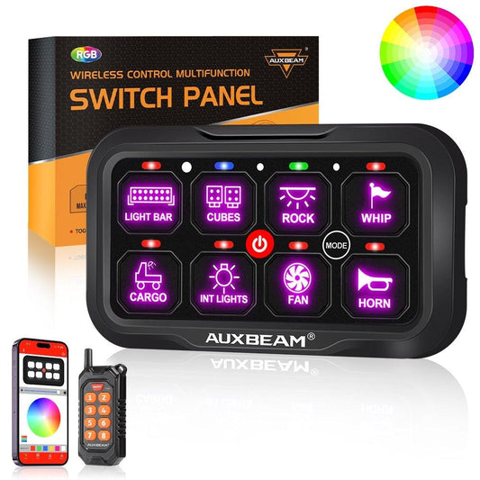 AC SERIES 8 GANG (AC - 800) RGB SWITCH PANEL WITH APP&REMOTE CONTROL (ONE - SIDE OUTPUT) - SLBSTORE