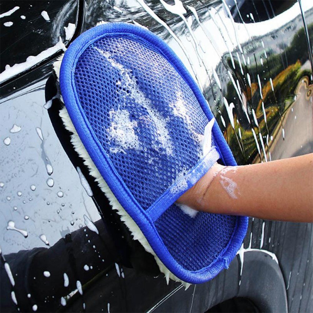 Car type soft hair car wash cleaning gloves car motorcycle car wash car care cleaning tools - SLBSTORE