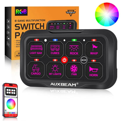 AR-800 RGB Switch Panel with APP, Toggle/ Momentary/ Pulsed Mode Supported(One-Sided Outlet) - SLBSTORE