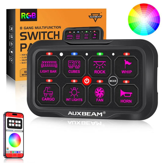 AR-800 RGB Switch Panel with APP, Toggle/ Momentary/ Pulsed Mode Supported(One-Sided Outlet) - SLBSTORE