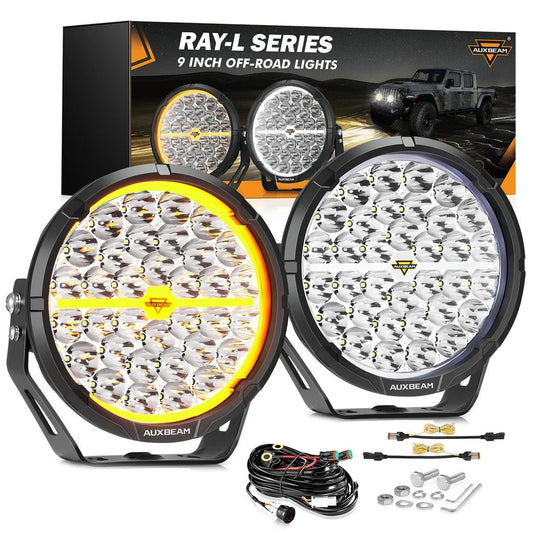 RAY - L SERIES | 9 INCH 318W 34180LM DUAL DRL OFFROAD LED DRIVING LIGHTS - SLBSTORE