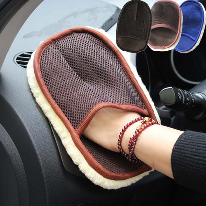 Car type soft hair car wash cleaning gloves car motorcycle car wash car care cleaning tools - SLBSTORE