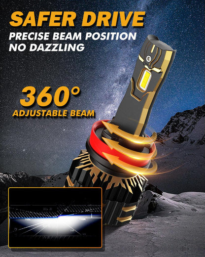 AUXBEAM GX SERIES 25000LM 120W LED HEADLIGHT BULBS 6500K COOL WHITE - SLBSTORE