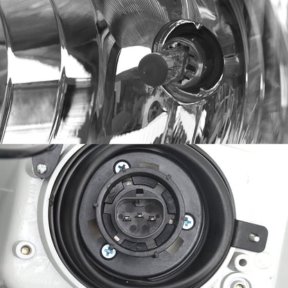 Chrome Headlight Assembly Fit For 2005 - 2015 Peterbilt 325 330 335 337 340 348 Pair - SLBSTORE