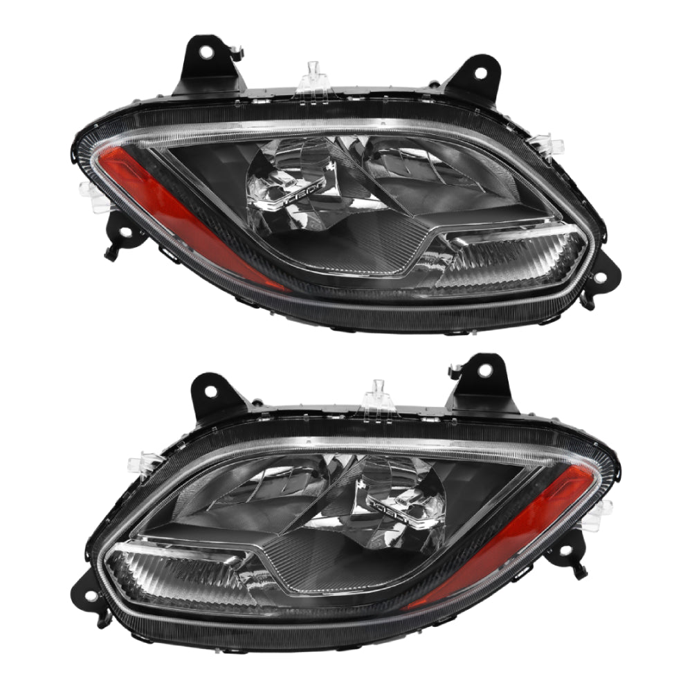 Pair Headlights Assembly Compatible With 2018 - 2023 International LT625 - SLBSTORE