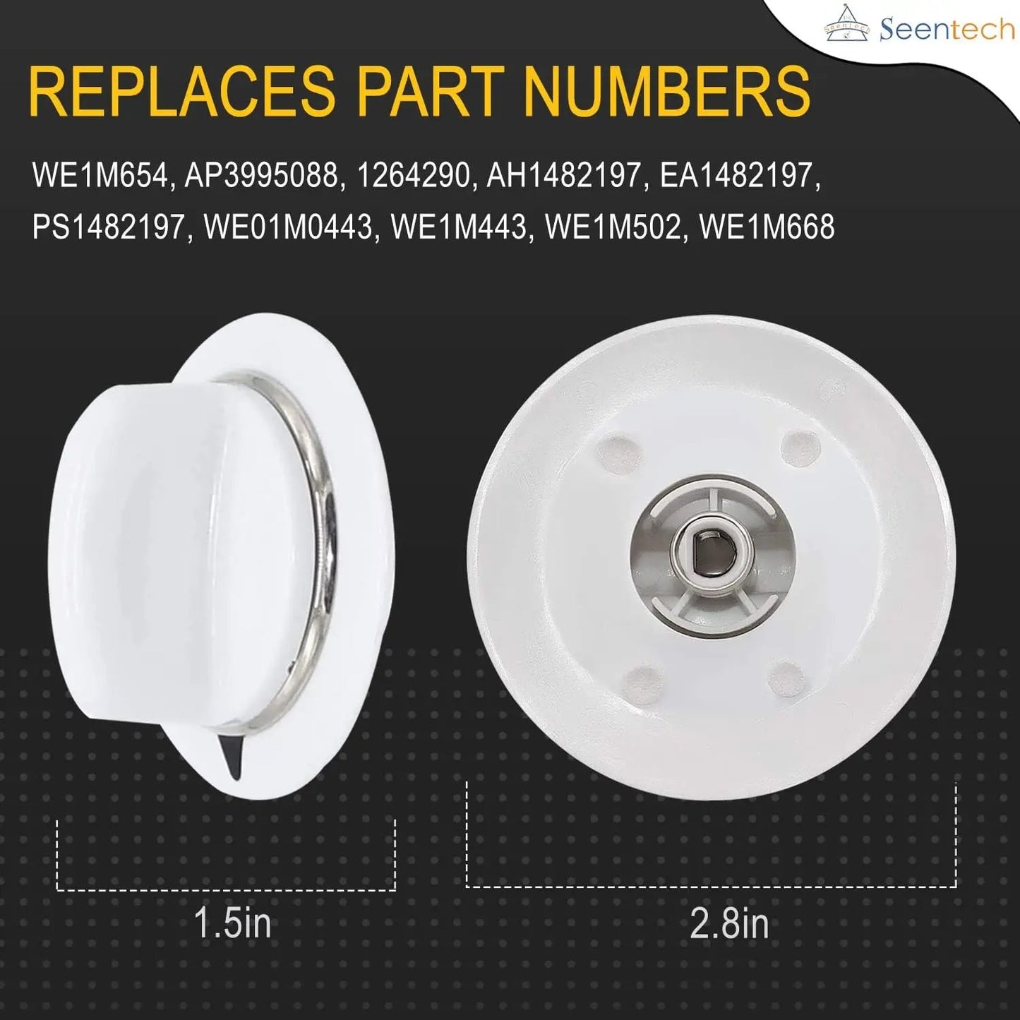 WE1M654 Timer Control Knob with Metal Ring - Compatible For GE Hotpoint Dryer - SLBSTORE