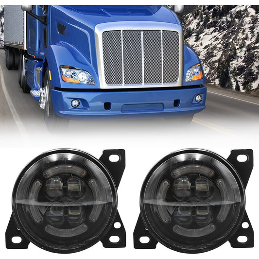 1 Pair LED Fog Lights Compatible With 2011 - 2015 Peterbilt 587 2014 - 2021 Kenworth T660 - SLBSTORE