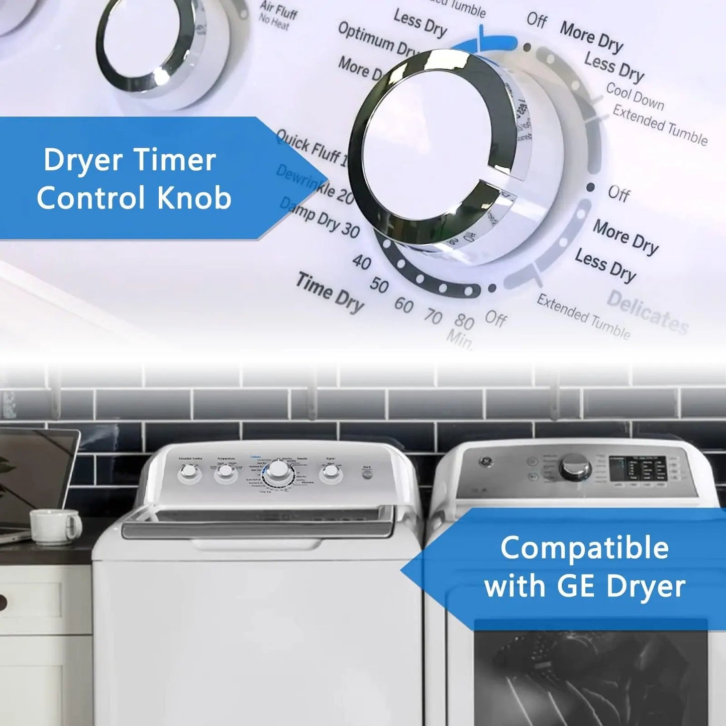 WE01X24552 Dryer Timer Control Knob Replacement Compatible with GE General Electric And Gas Dryer - SLBSTORE