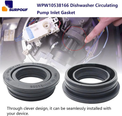 Dishwasher Circulation Pump Inlet Grommet - Compatible with Whirlpool Kenmore - Replaces WPW10538166 - SLBSTORE