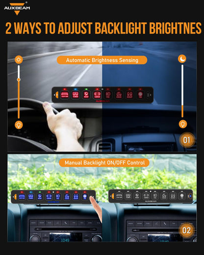 AS-R40/60/80 RGB SLIM SWITCH PANEL TOGGLE/ MOMENTARY/ PULSED MODE SUPPORTED(ONE-SIDED OUTLET) - SLBSTORE