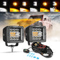 Auxbeam 6 MODES SERIES WHITE&AMBER LED LIGHT BARS 3 INCH/4INCH/7INCH/12INCH/20INCH/22 INCH/30 INCH/42 INCH/50 INCH