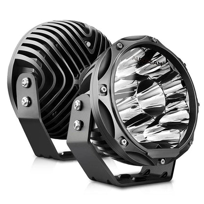 Auxbeam 7" Round Driving Lights LED Off Road Lights 9000LM 90W (Pack Of 2) - SLBSTORE