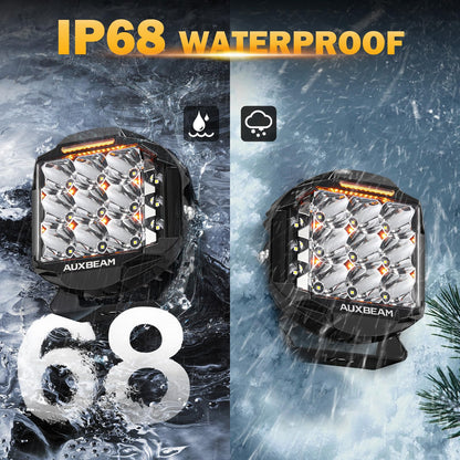 Auxbeam V-MAX Series Led Pods Lights with Amber Covers - SLBSTORE