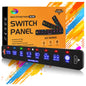 AS-R40/60/80 RGB SLIM SWITCH PANEL TOGGLE/ MOMENTARY/ PULSED MODE SUPPORTED(ONE-SIDED OUTLET) - SLBSTORE