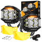 Auxbeam V-MAX Series Led Pods Lights with Amber Covers - SLBSTORE
