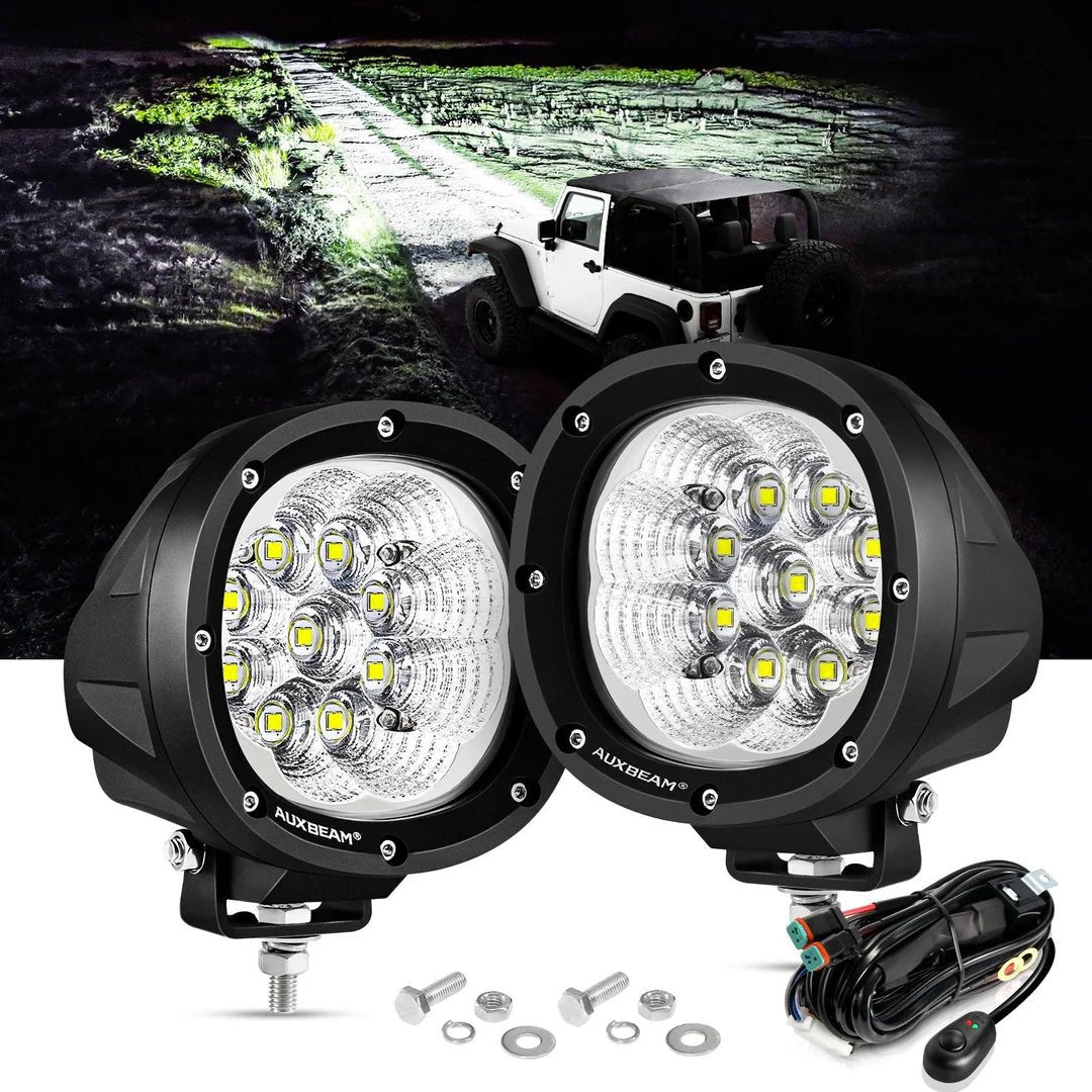 AUXBEAM P4 SERIES | 4 INCH 90W 9000LM 6 MODES LED PODS DRIVING LIGHTS - SLBSTORE