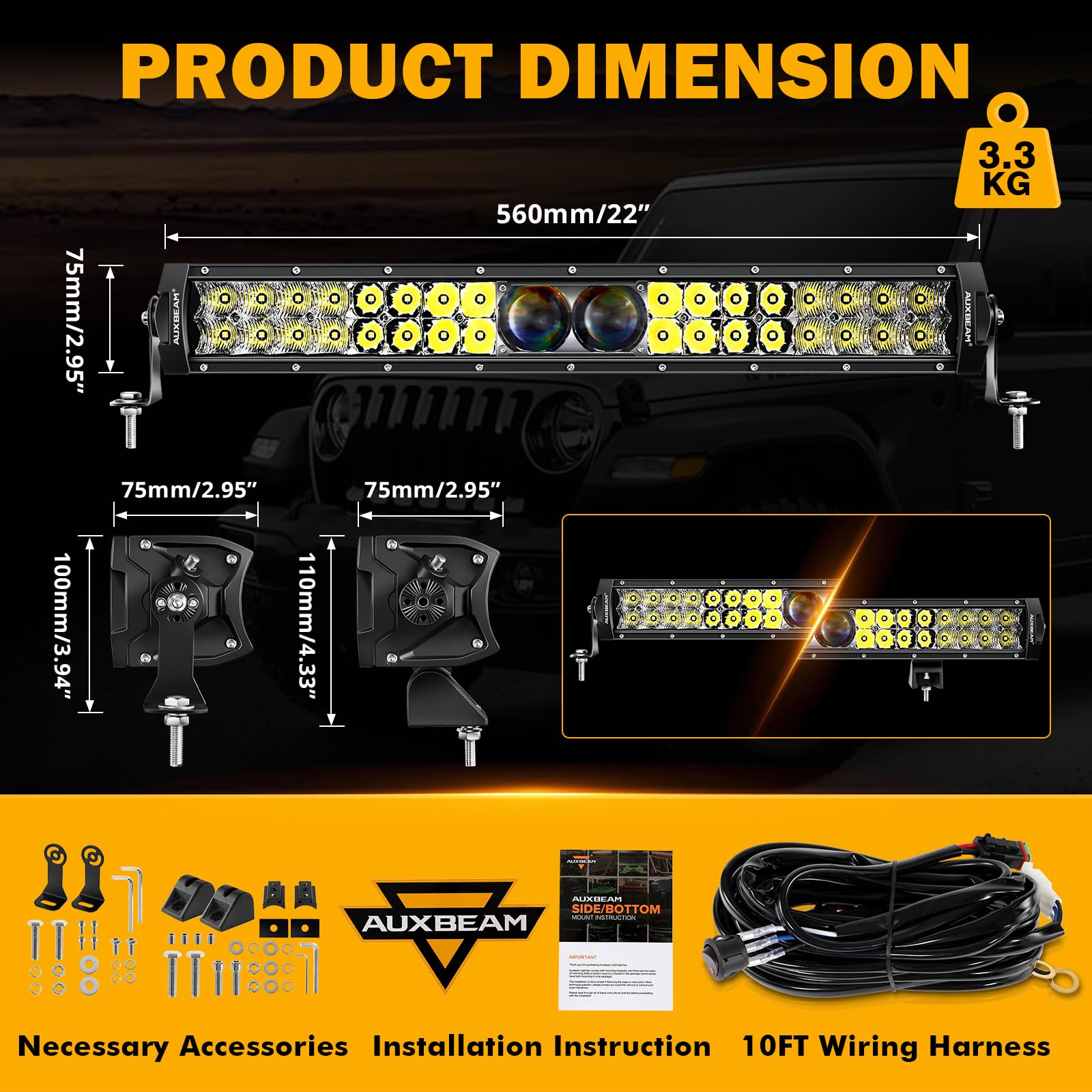 New 5D-PRO Series Super Bright LED Light Bars - SLBSTORE
