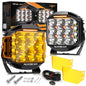 Auxbeam V-MAX Series Led Pods Lights with Amber Covers - SLBSTORE