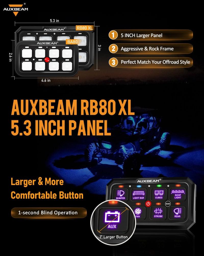RGB SERIES 8 GANG SWITCH PANEL WITHOUT APP, TOGGLE/ MOMENTARY/ PULSED MODE SUPPORTED (TWO - SIDED OUTLET) - SLBSTORE